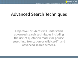 advanced search - Weber High Library Wiki