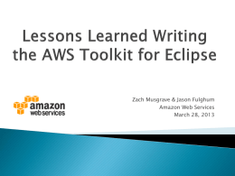 EclipseCon2013 - AWS Toolkit