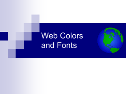15. Web Colors - Ms. Holmes Computer Classes