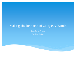 Making the best use of Google Adwords