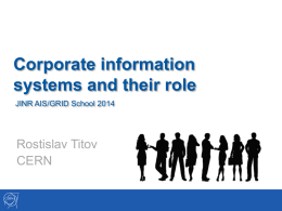 Corporate information systems and their role