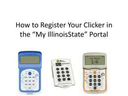 How to Register Your Clicker in the iCampus Portal