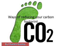 Ways of reducing your carbon footprint