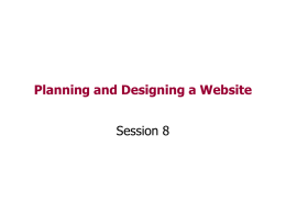 Planning, Designing and Implementing a Website