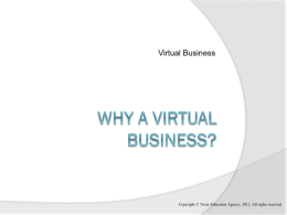 Why a Virtual Business?