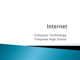 Internet - Timpview High School