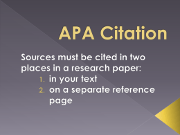 APA Citation