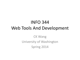 INFO 344 Web tools and development
