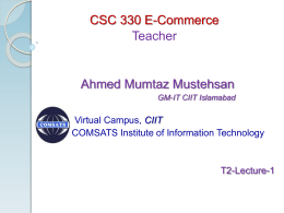 T2-lecture-03 - CIIT Virtual Campus: Digital Library