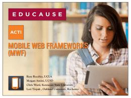 Mobile Web Frameworks (MWF) - Faculty Web Pages