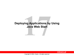 Deploying Applications by Using Java Web Start
