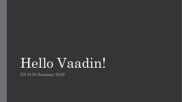 Hello Vaadin! slides