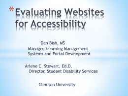 web accessibility with D. Bish 114 KB