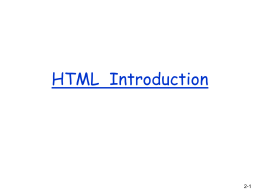 Introduction on HTML