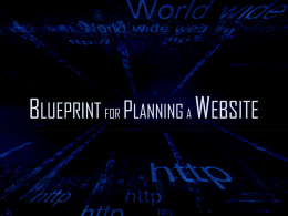Blue Print for Planning a Website