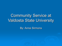 Community Service at Valdosta State University