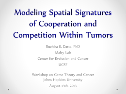 Modeling Spatial Signatures of Competition and Cooperation within