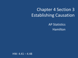 Chapter 4.3 - Establishing Causation