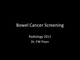Bowel Cancer Screening