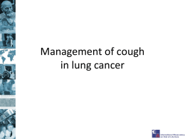 Management of cough in lung cancer
