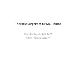 Thoracic Surgery at UPMC Hamot