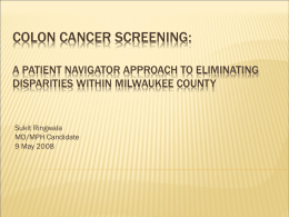 Colorectal Cancer Screening: A Patient Navigator Approach