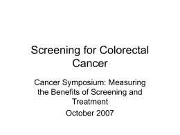 Screening for Colorectal Cancer - Grand River Hospital