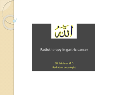 Radiotherapy in gastric cancer