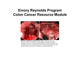 Colorectal Cancer - Emory University Department of Medicine