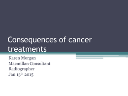 Consequences of cancer treatments