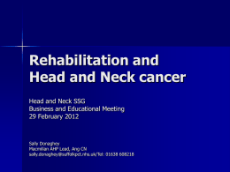 Colorectal Cancer and Rehabilitation