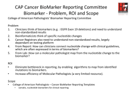 CAP Cancer BioMarker Reporting CommitteeBiomarker