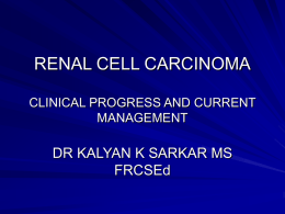 PROGRESS IN RENAL CELL CARCINOMA