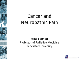Managing Neuropathic Pain in patients with cancer