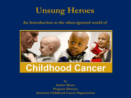 Incidence - American Childhood Cancer Organization