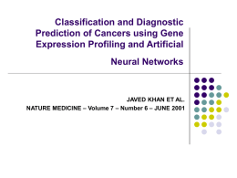 Classification and Diagnostic Prediction of Cancers using
