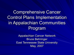 ETSU - Appalachia Community Cancer Network