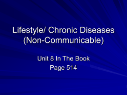 Lifestyle/ Chronic Diseases (Non
