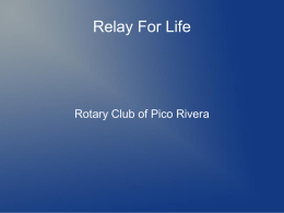 Introducing a New Product - Rotary Club of Pico Rivera