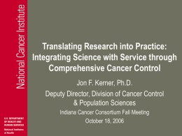 Translating Research into Practice: Integrating Science with Service