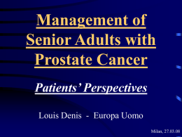 Prostate Cancer The Holistic Approach 26th Congress SIU
