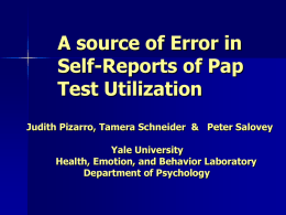 A source of Error in Self-Reports of Pap Test Utilization