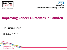 Improving Cancer Outcomes in Camden