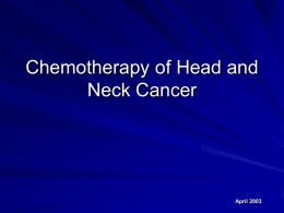 Chemotherapy of Head and Neck Cancer
