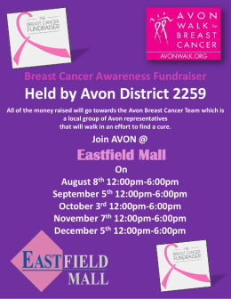 Breast Cancer Awarness Fundrasier Held by Avon District