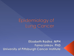 Epidemiology of Lung Cancer