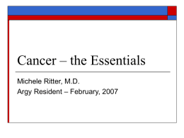 Cancer – the Essentials