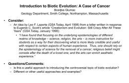 Introduction to Biotic Evolution: A Case of Cancer