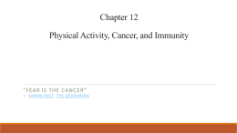Chapter 12 Physical Activity, Cancer, and Immunity