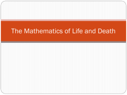The Mathematics of Life and Death